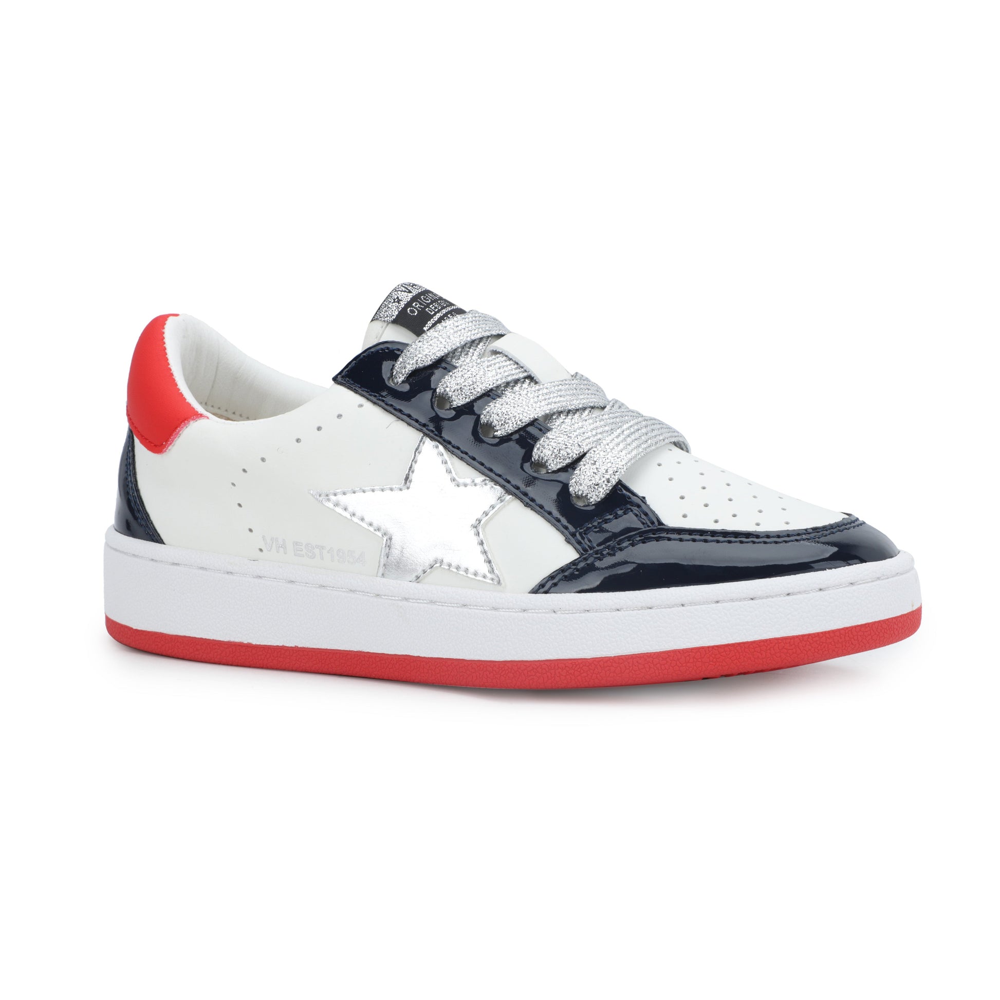 WHITE/ PTTND/ NAVY/ RED Vintage Havana KIDS ARIELLA - WHITE/ PATENT/ NAVY/ RED