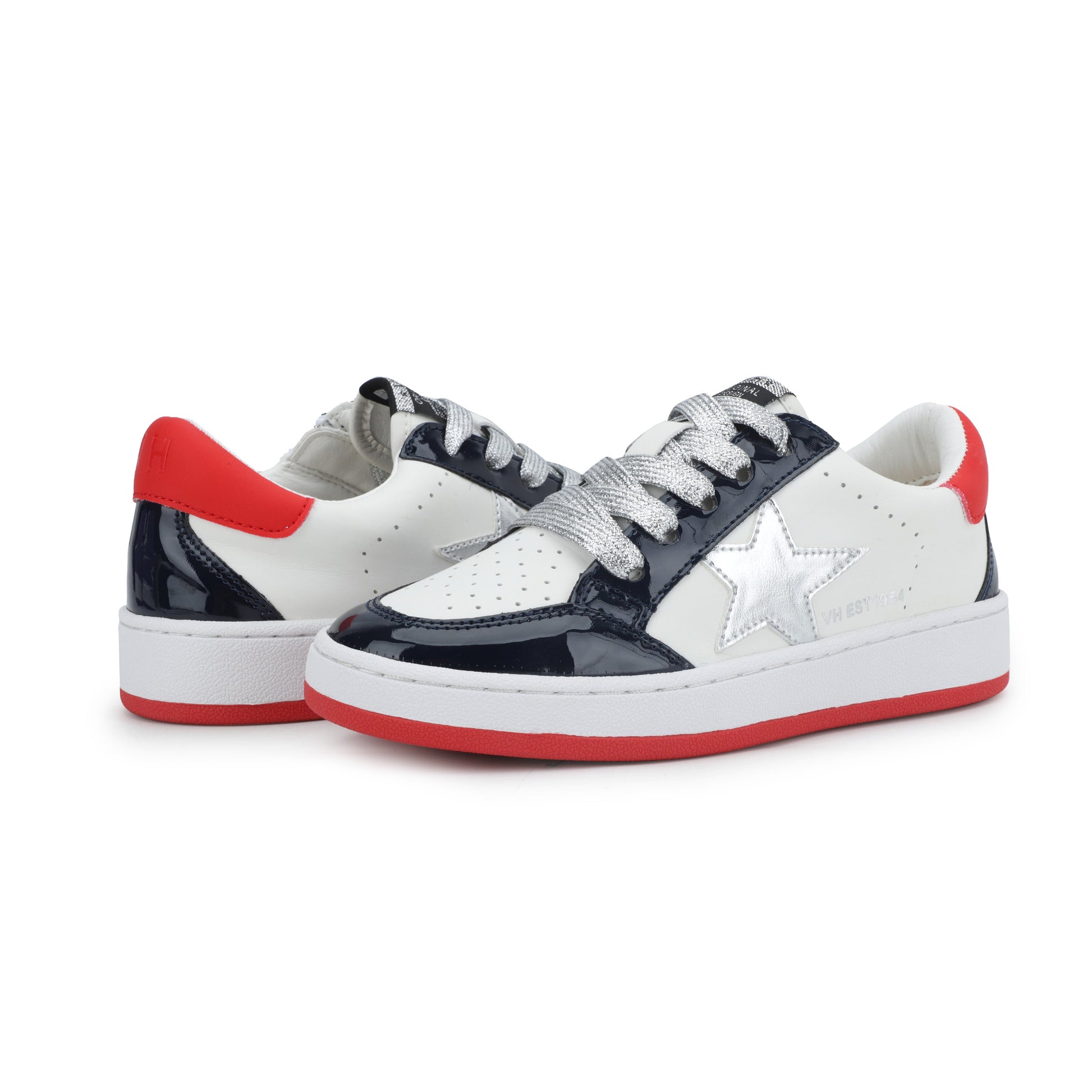 WHITE/ PTTND/ NAVY/ RED Vintage Havana KIDS ARIELLA - WHITE/ PATENT/ NAVY/ RED