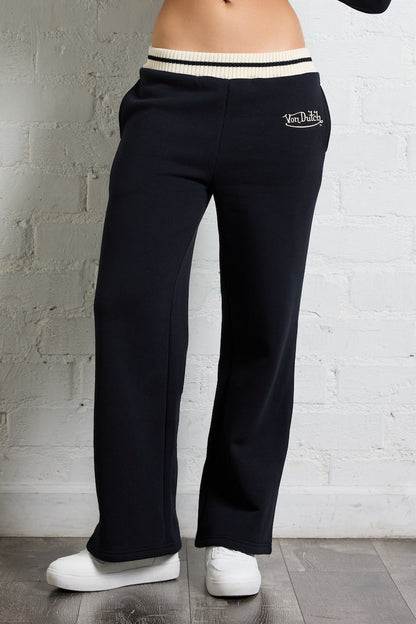Black/Ivory Vintage Havana Von Dutch Wide Leg Pant