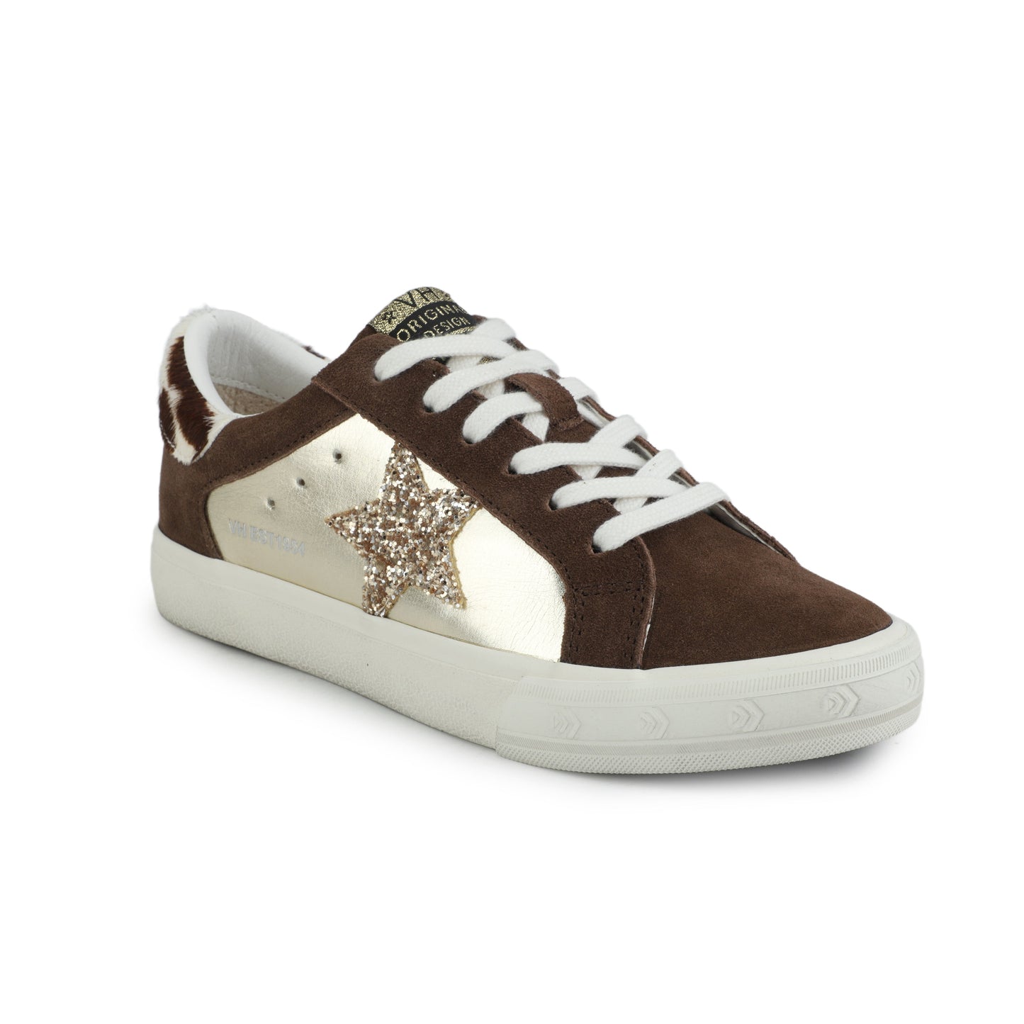 BROWN SUEDE/GOLD FOIL Vintage Havana GRANDE - BROWN SUEDE/GOLD FOIL
