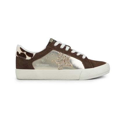 BROWN SUEDE/GOLD FOIL Vintage Havana GRANDE - BROWN SUEDE/GOLD FOIL