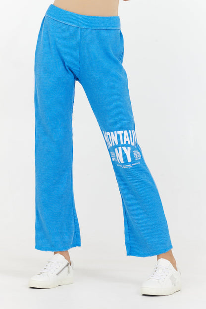 Vintage Blue Vintage Havana Kids "Montauk" Burnout Thermal Foldover Pant