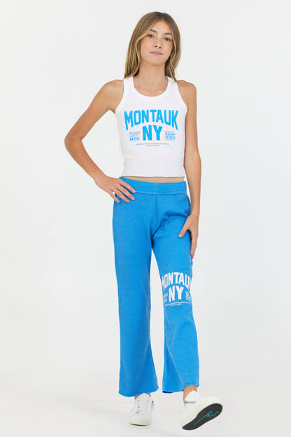 Vintage Blue Vintage Havana Kids "Montauk" Burnout Thermal Foldover Pant