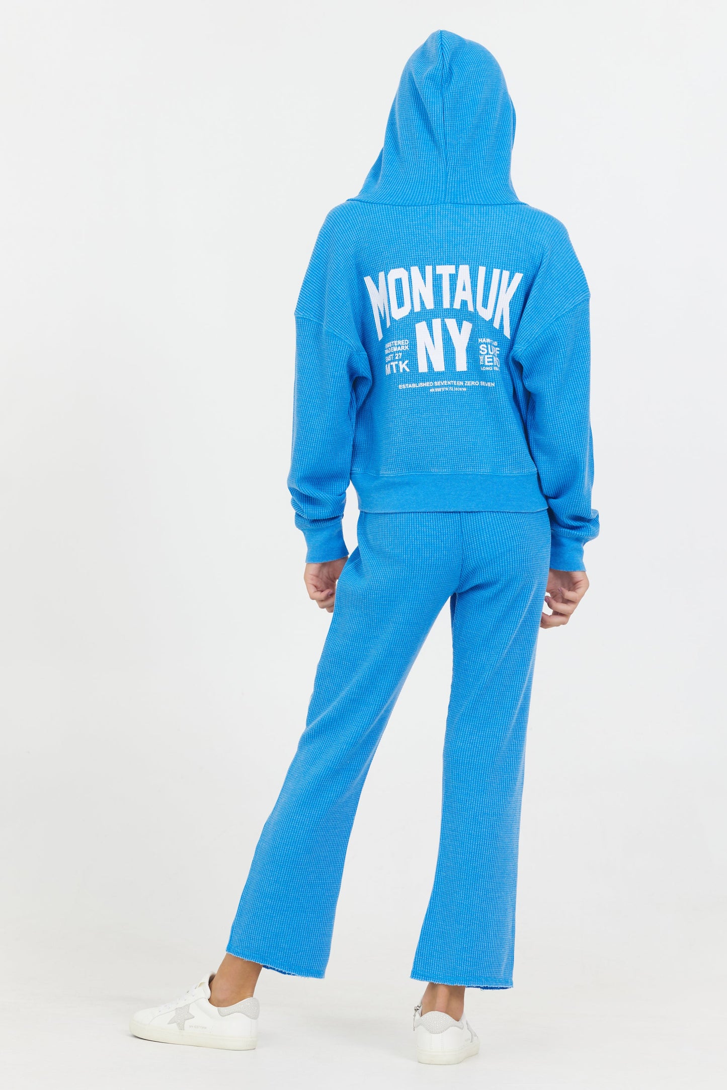 Vintage Blue Vintage Havana Kids "Montauk" Burnout Thermal Foldover Pant
