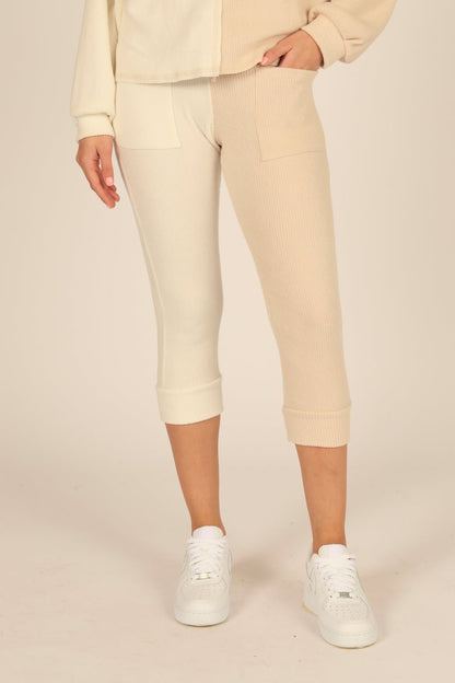 Vintage Havana Brushed Hacci Rib Split Jogger