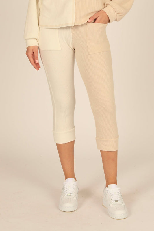 Vintage Havana Brushed Hacci Rib Split Jogger