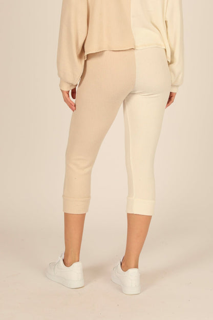 Vintage Havana Brushed Hacci Rib Split Jogger