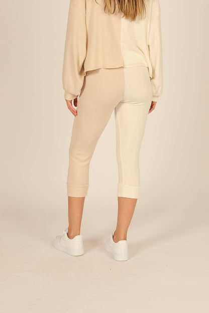 Vintage Havana Brushed Hacci Rib Split Jogger