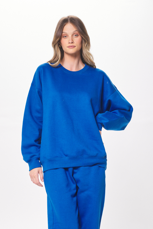 Vivid Blue Vintage Havana Vivid Blue Proweave Crewneck Sweatshirt