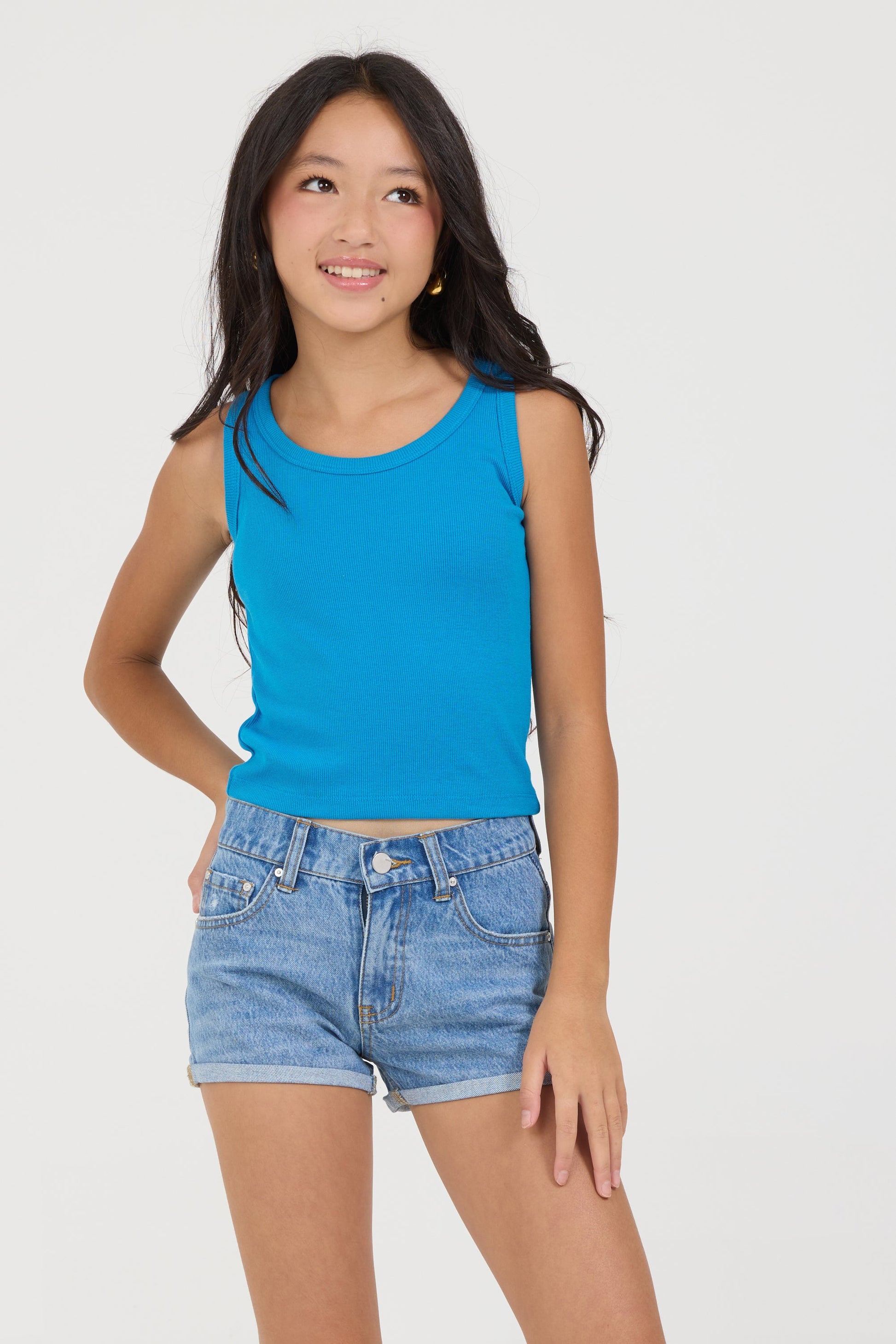 Red Vintage Havana Kids Ribbed Tank