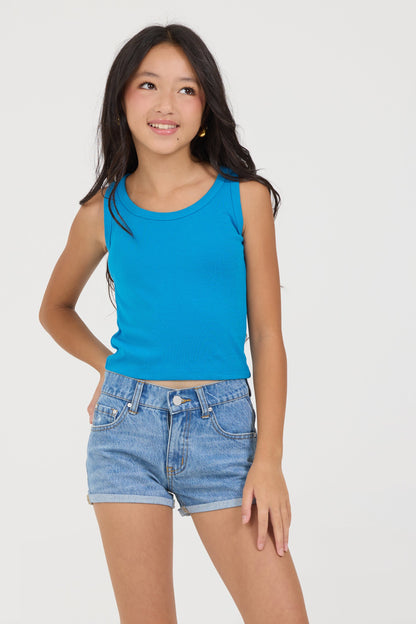 Red Vintage Havana Kids Ribbed Tank