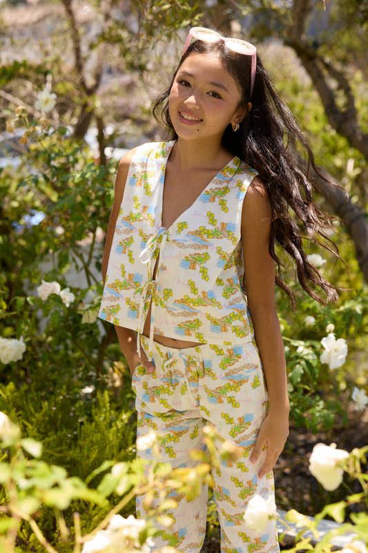 Vintage Havana Kids Tie Front Vest