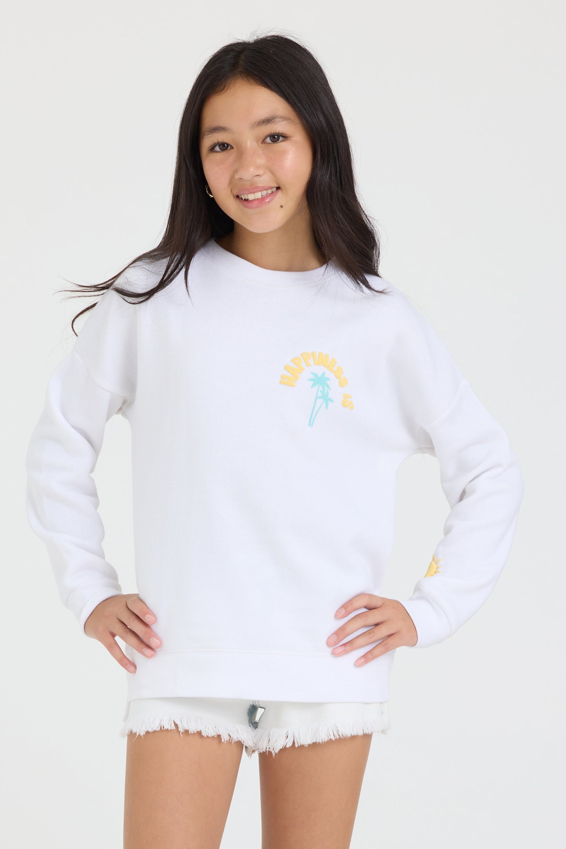 Vintage Havana Kids Happiness Oversize Crewneck