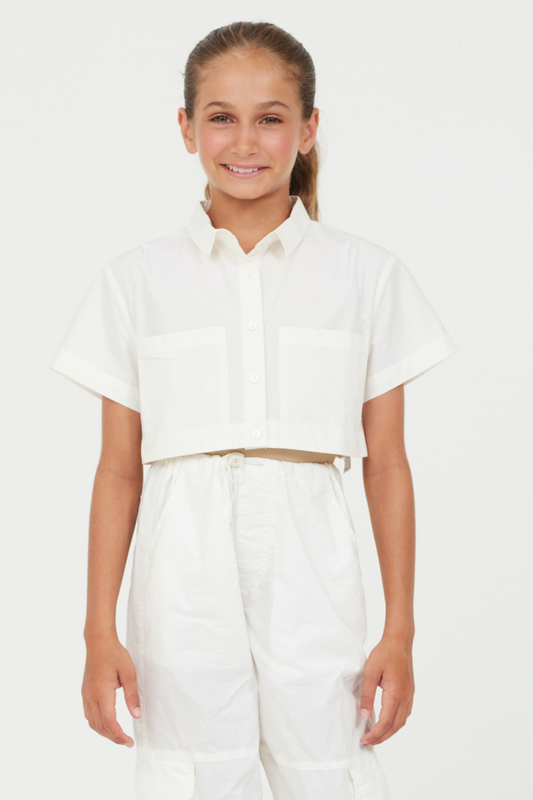 Vintage Havana Oyster Cropped Button Down