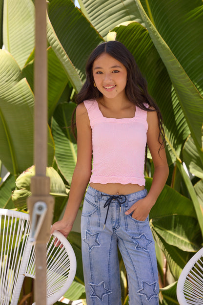 Blue Vintage Havana Kids Tencil Star Pants