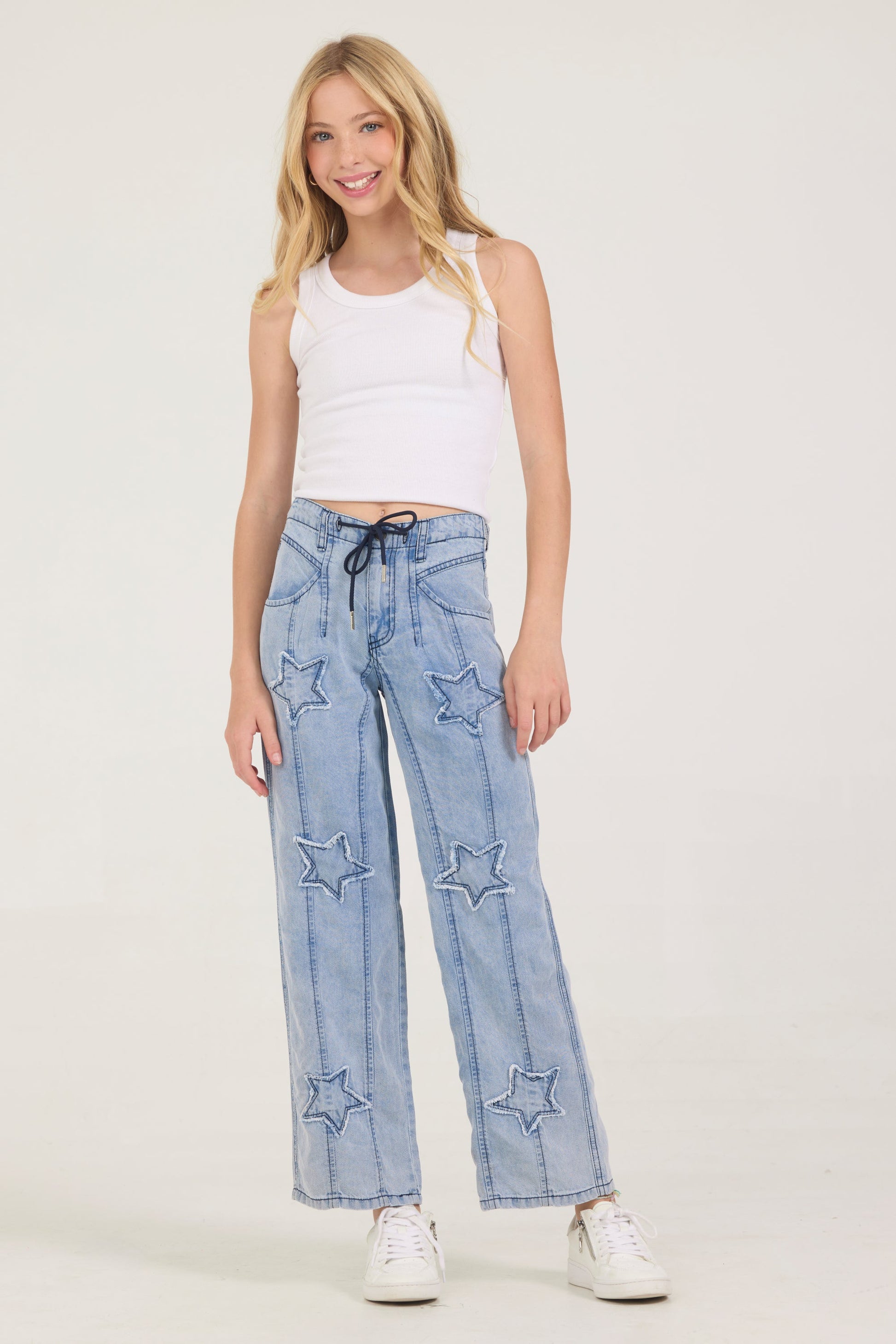 Blue Vintage Havana Kids Tencil Star Pants