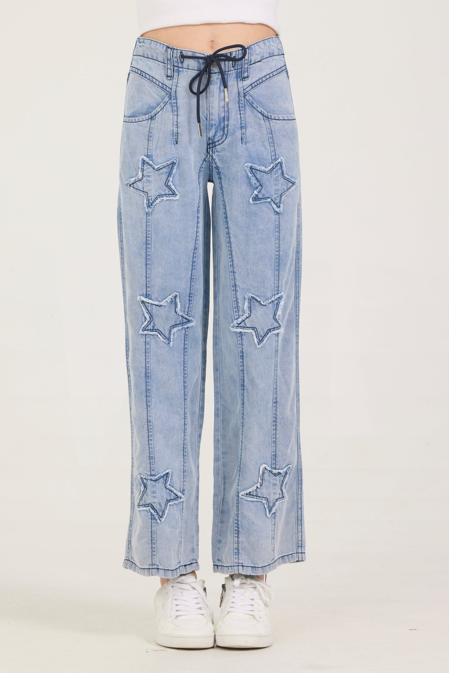 Blue Vintage Havana Kids Tencil Star Pants