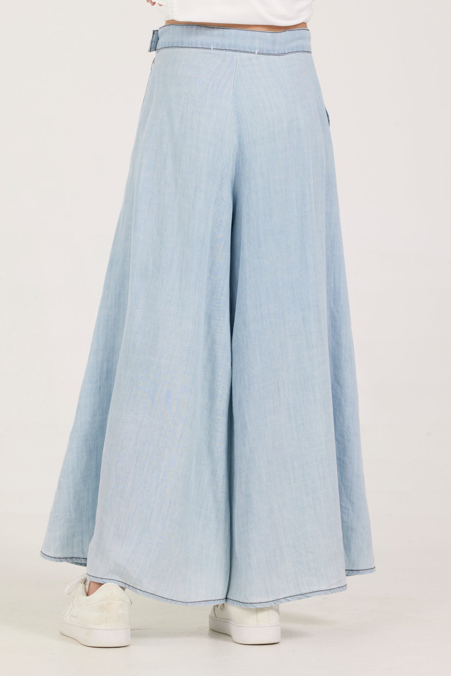 Light Wash Vintage Havana Kids Faux Denim Elastic Pant