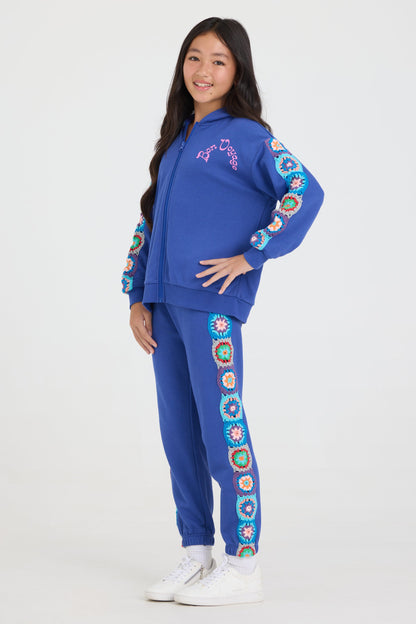 Vintage Havana Kids Navy Jogger w/Crochet