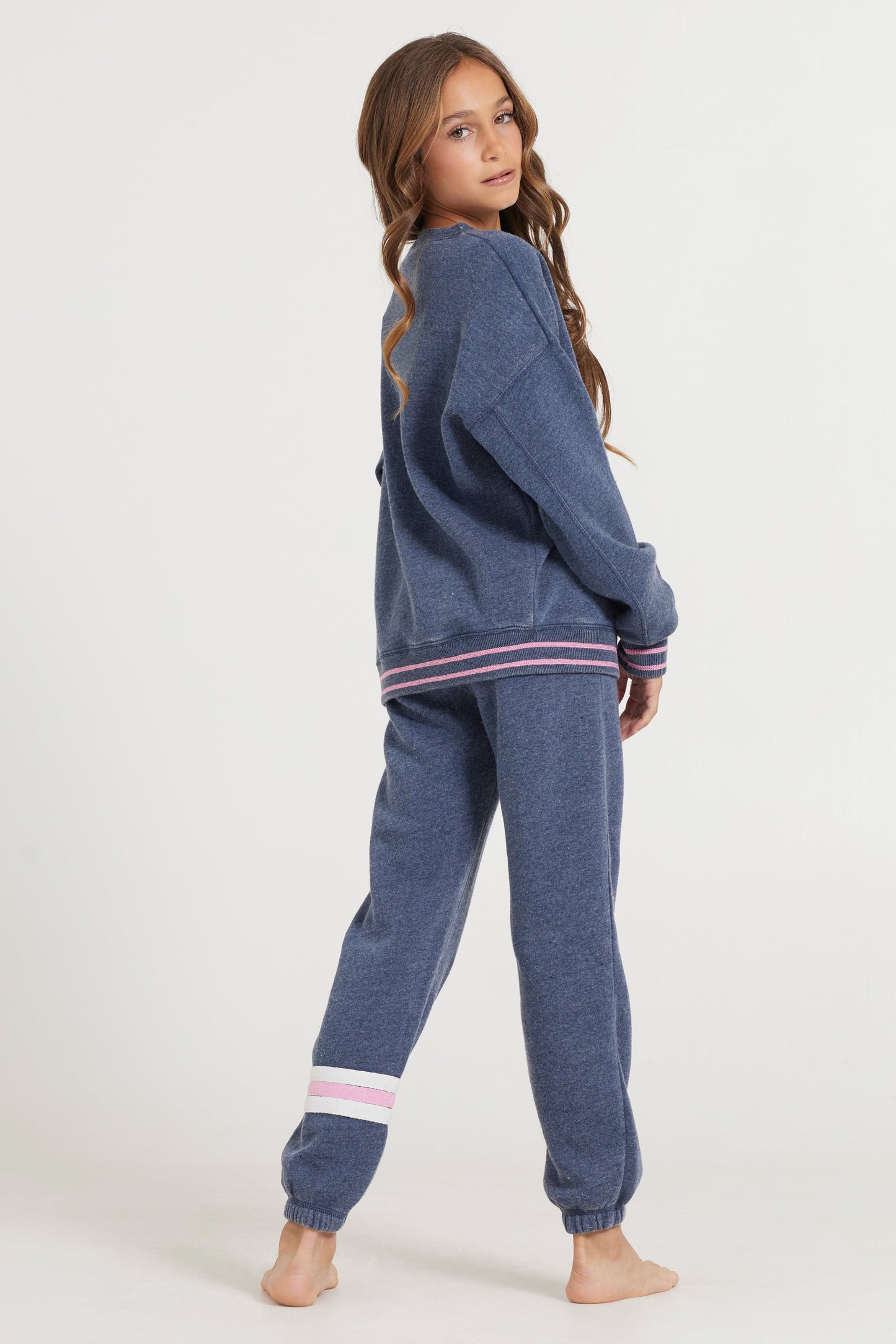 Navy Vintage Havana Kids Navy Aspen Patch Crew