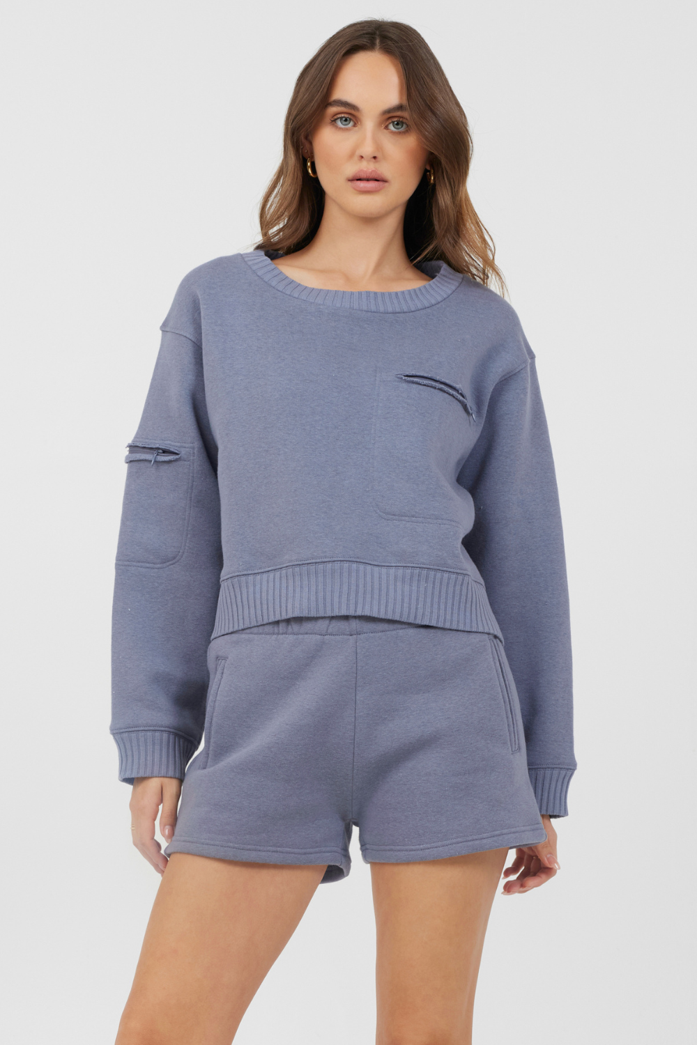 Storm Blue Vintage Havana Storm Blue Essential Fleece Crewneck
