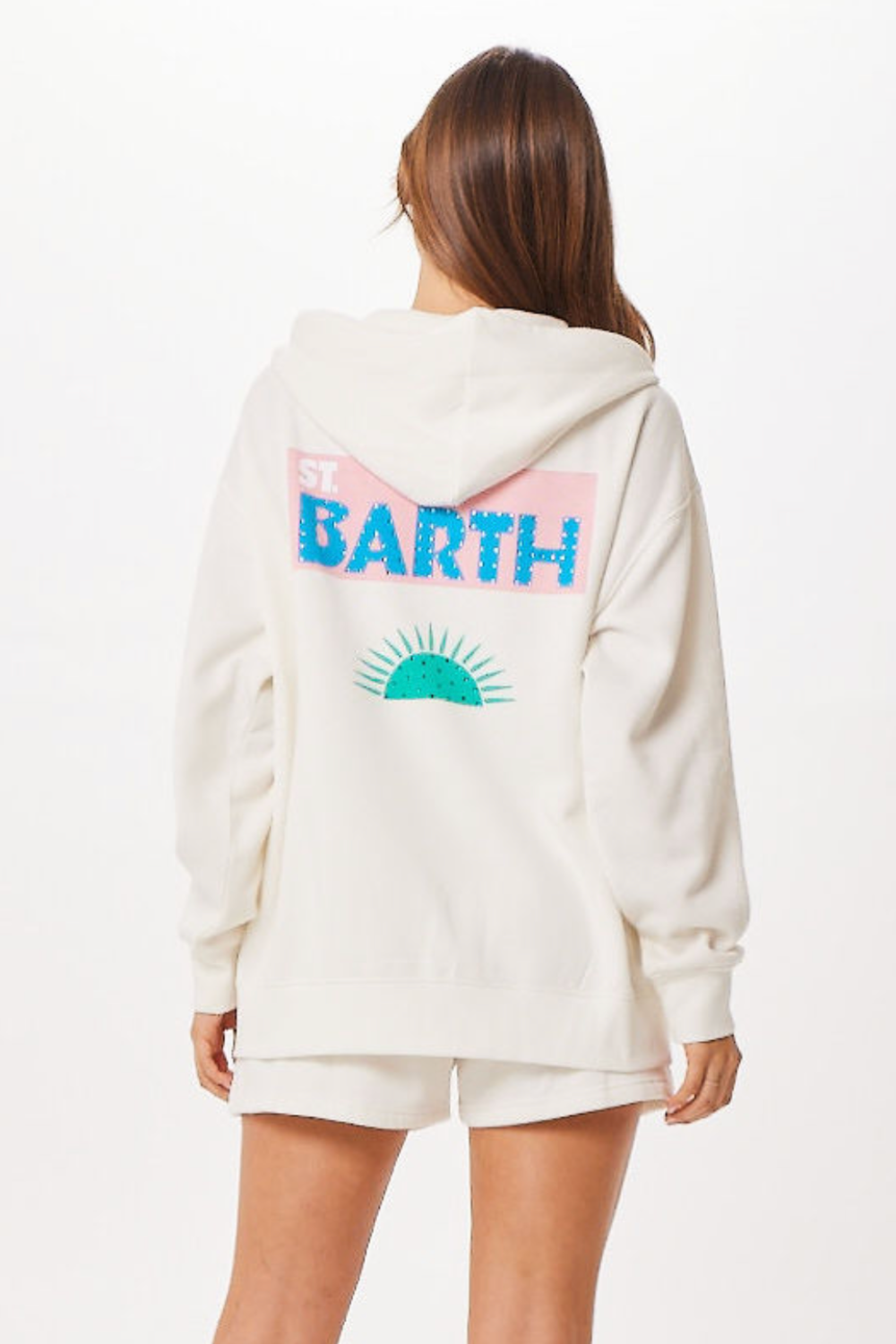 White Vintage Havana White St. Barth Jet Setter Surf Wash Zip Up