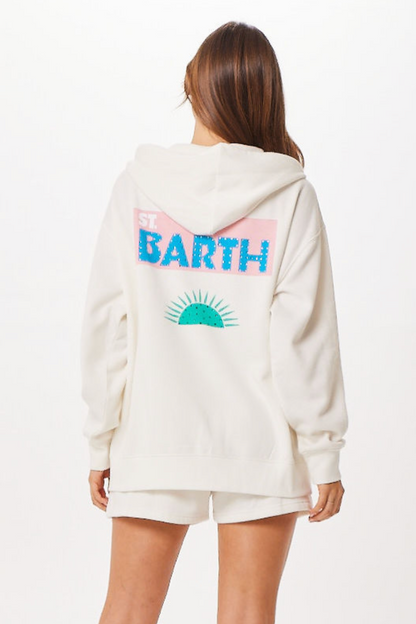 White Vintage Havana White St. Barth Jet Setter Surf Wash Zip Up