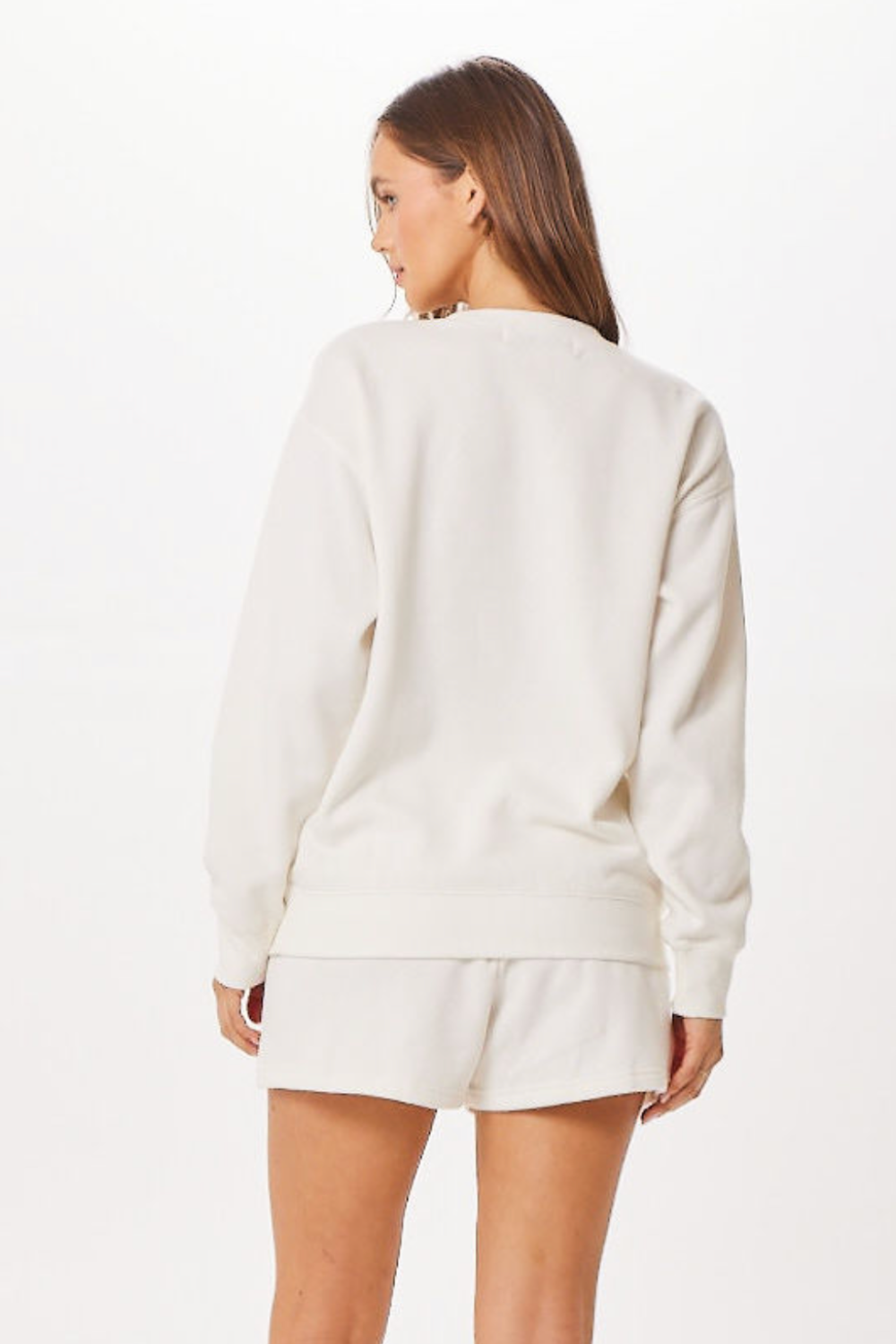 White Vintage Havana White St. Barth Jet Setter Surf Wash Crewneck