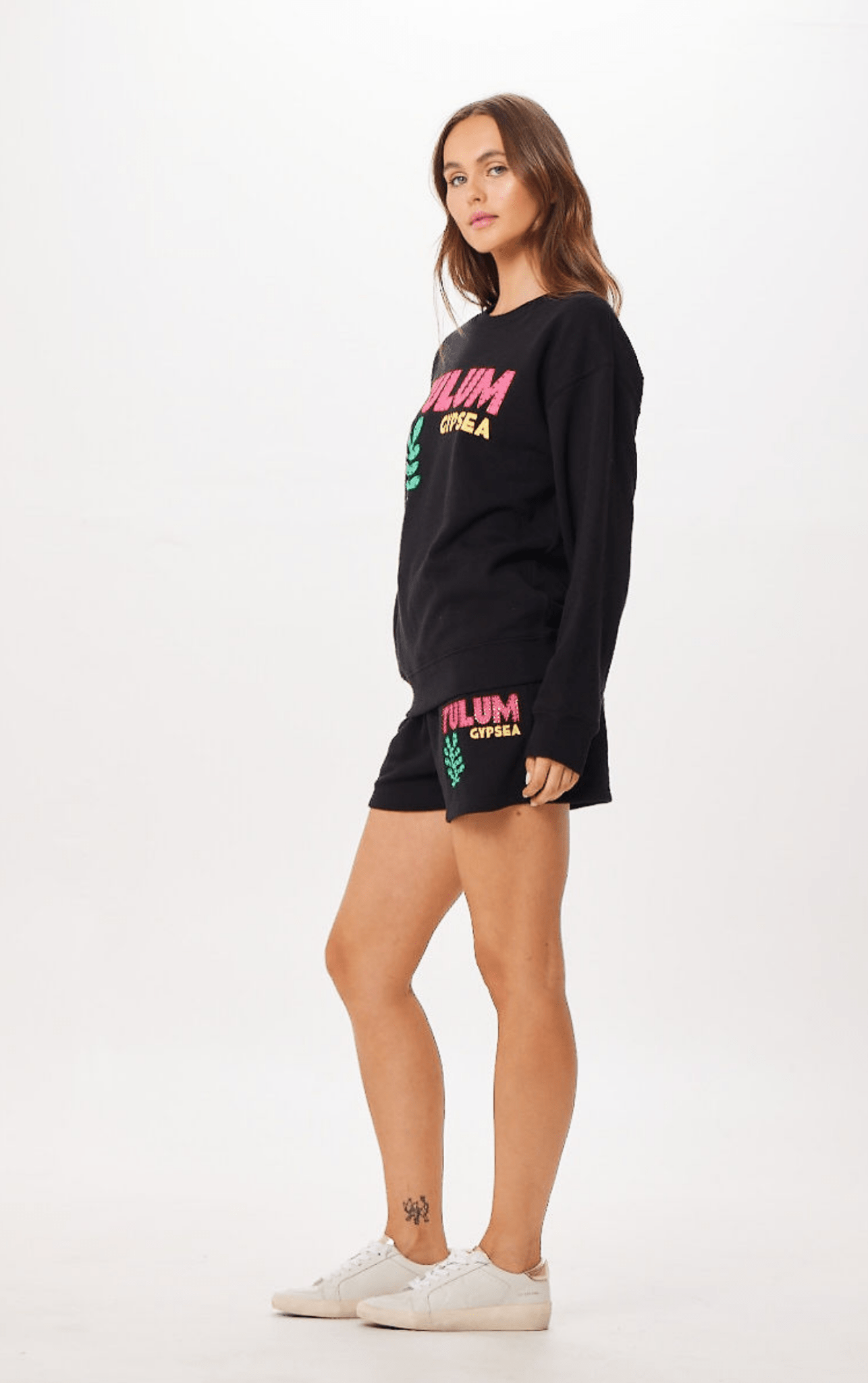 Black Vintage Havana Black Tulum Jet Setter Surf Wash Crewneck