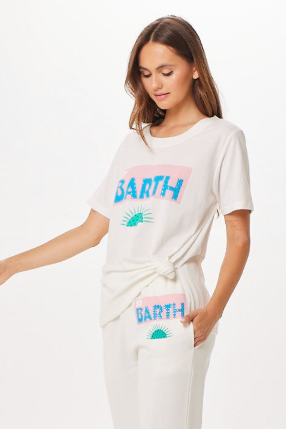 White Vintage Havana White St. Barth Jet Setter T-Shirt