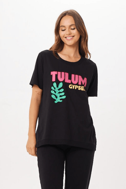 Black Vintage Havana Black Tulum Jet Setter T-Shirt