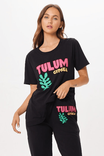 Black Vintage Havana Black Tulum Jet Setter T-Shirt