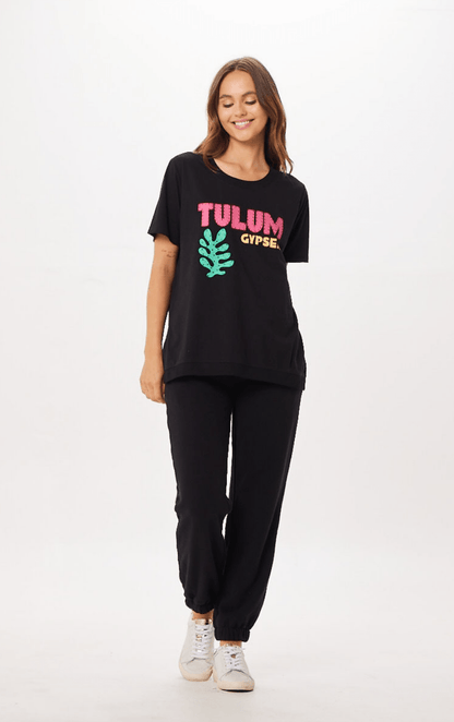 Black Vintage Havana Black Tulum Jet Setter T-Shirt