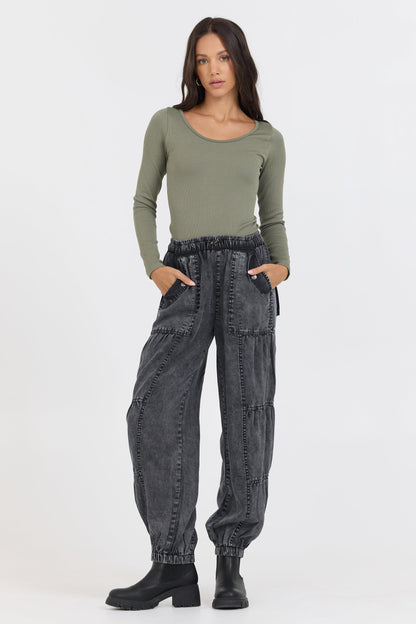 Olive Vintage Havana Olive Seamless Long Sleeve Tee