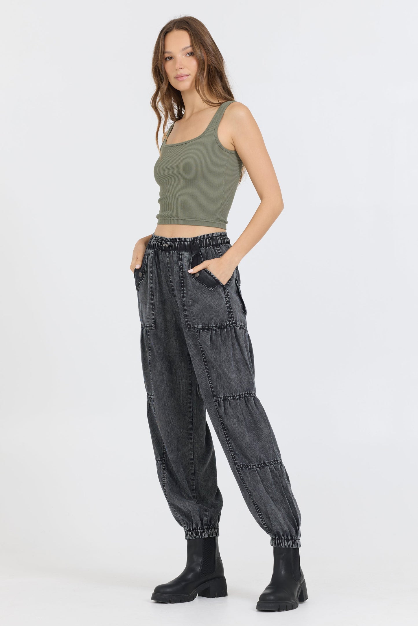 Olive Vintage Havana Olive Seamless Tank Top