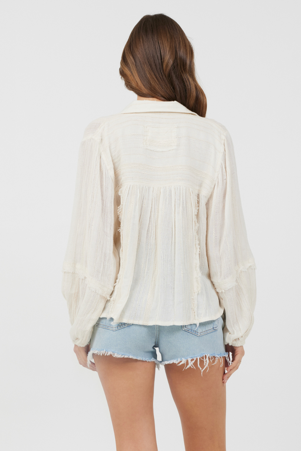 Ivory Vintage Havana Ivory Multi Texture Polo Blouse