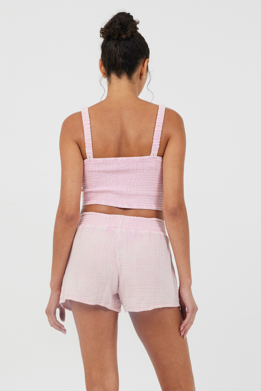 Washed Pink Vintage Havana Washed Pink Gauze Cropped Tank