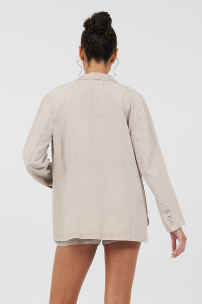 Khaki Vintage Havana Khaki Tencel Blazer