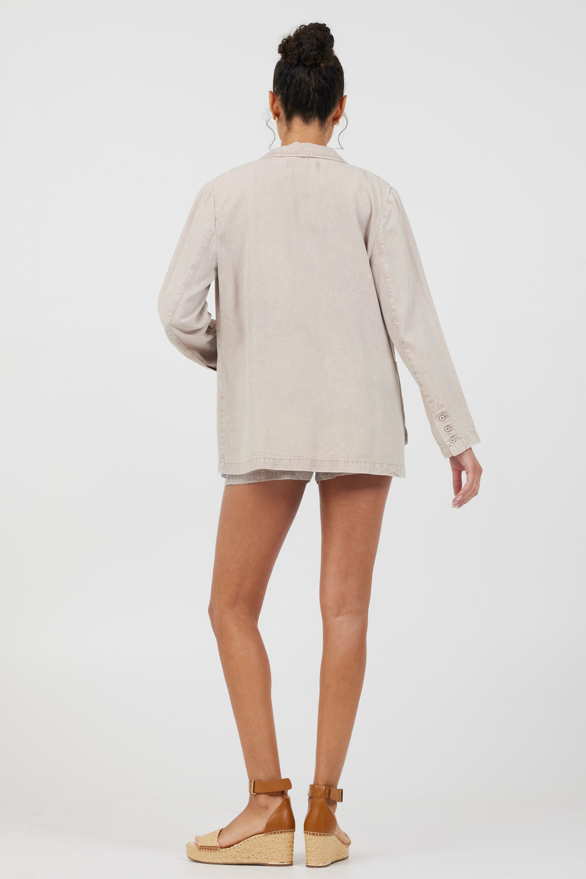Khaki Vintage Havana Khaki Tencel Blazer