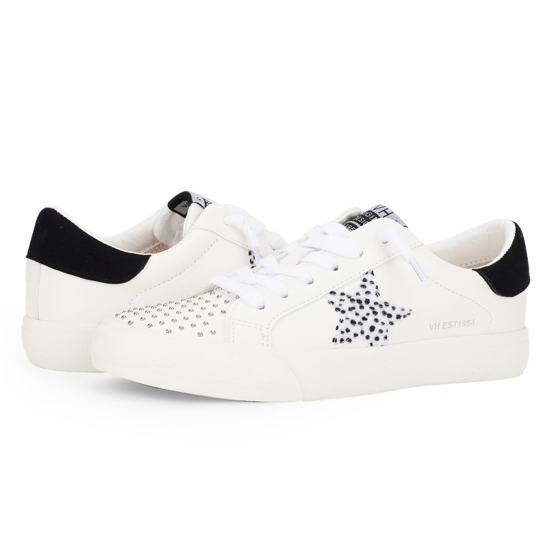 WHITE STUDDED CHEETAH MIX Vintage Havana GRANDE - WHITE STUDDED CHEETAH MIX