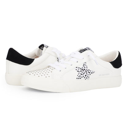 WHITE STUDDED CHEETAH MIX Vintage Havana GRANDE - WHITE STUDDED CHEETAH MIX